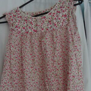 girls 12/14 Y H&M vintage LOGG top with lace trim floral
